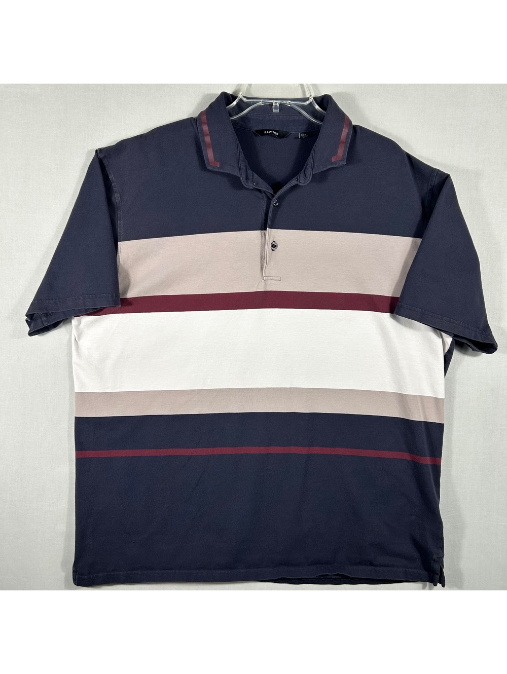 Radmor Golf Polo Shirt Men’s XXL Short Sleeve Burgundy Navy Gray Pima Cotton